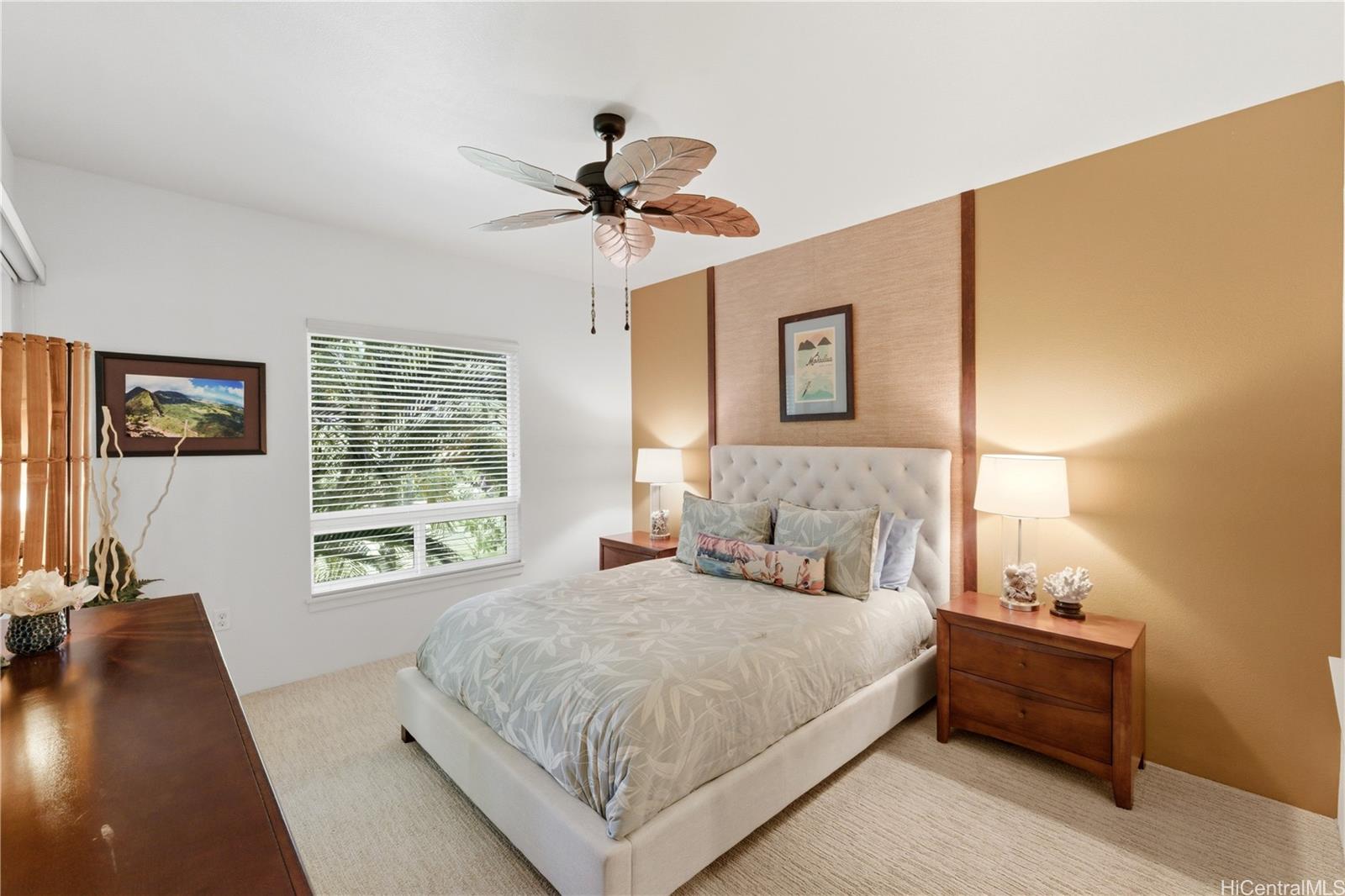 437 Kailua Road, Unit 6108 Kailua, HI 96734 - Photo 11 of 25 Primary suite featuring large window for natural light with designer touches throughout and upgraded plush carpet. (Furnishings negotiable)
