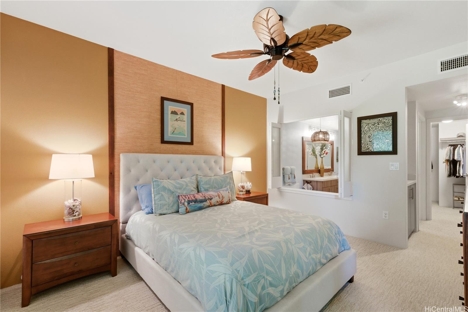 437 Kailua Road, Unit 6108 Kailua, HI 96734 - Photo 12 of 25 Primary suite with built in storage and an optional open layout connecting to the primary bathroom.