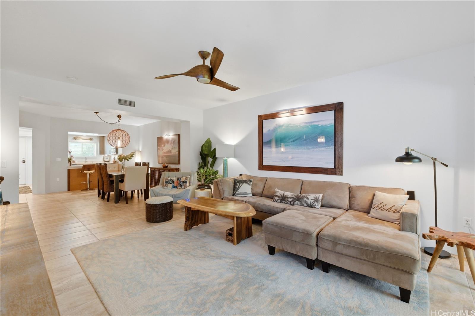 437 Kailua Road, Unit 6108 Kailua, HI 96734 - Photo 7 of 25 Beautifully styled interior with designer touches that create a warm and sophisticated gliving space. (Furnishings negotiable.)