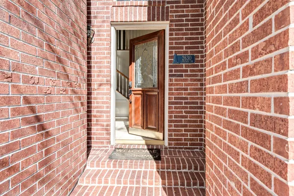 a view of a brick wall