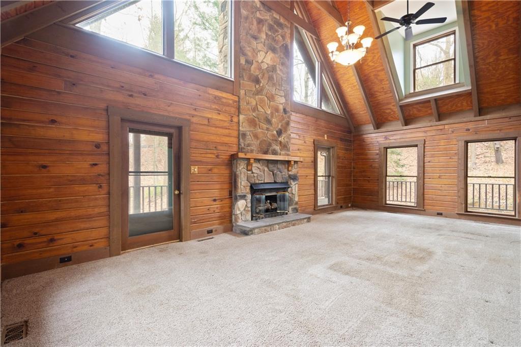 189 Reichold Road Wexford, PA 15090 - Photo 15 of 44 Cathedral ceilings and a soaring stone fireplace highlight the familyroom!