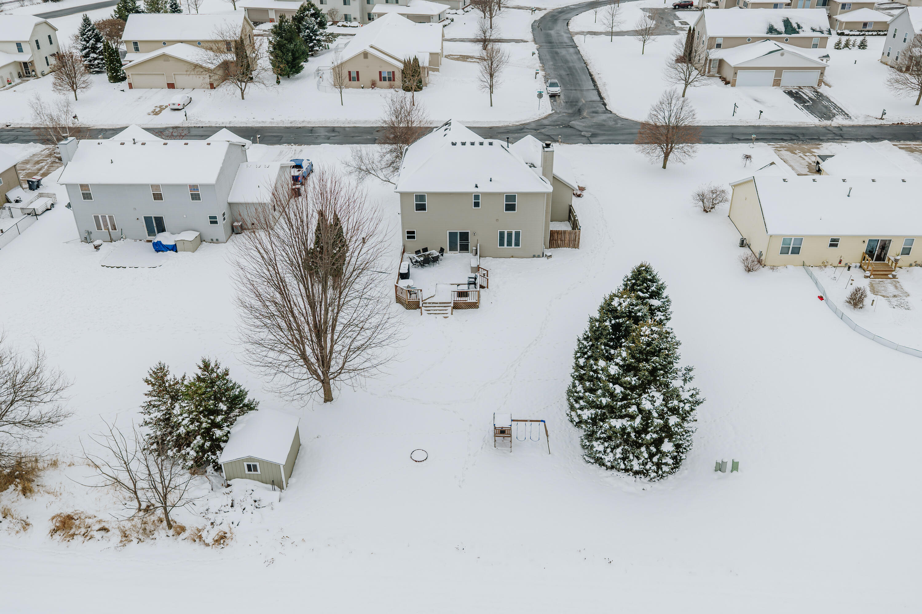N7726 Maple Ridge Road Oconomowoc, WI 53066 - Photo 37 of 39 Aerial of Yard & Shed