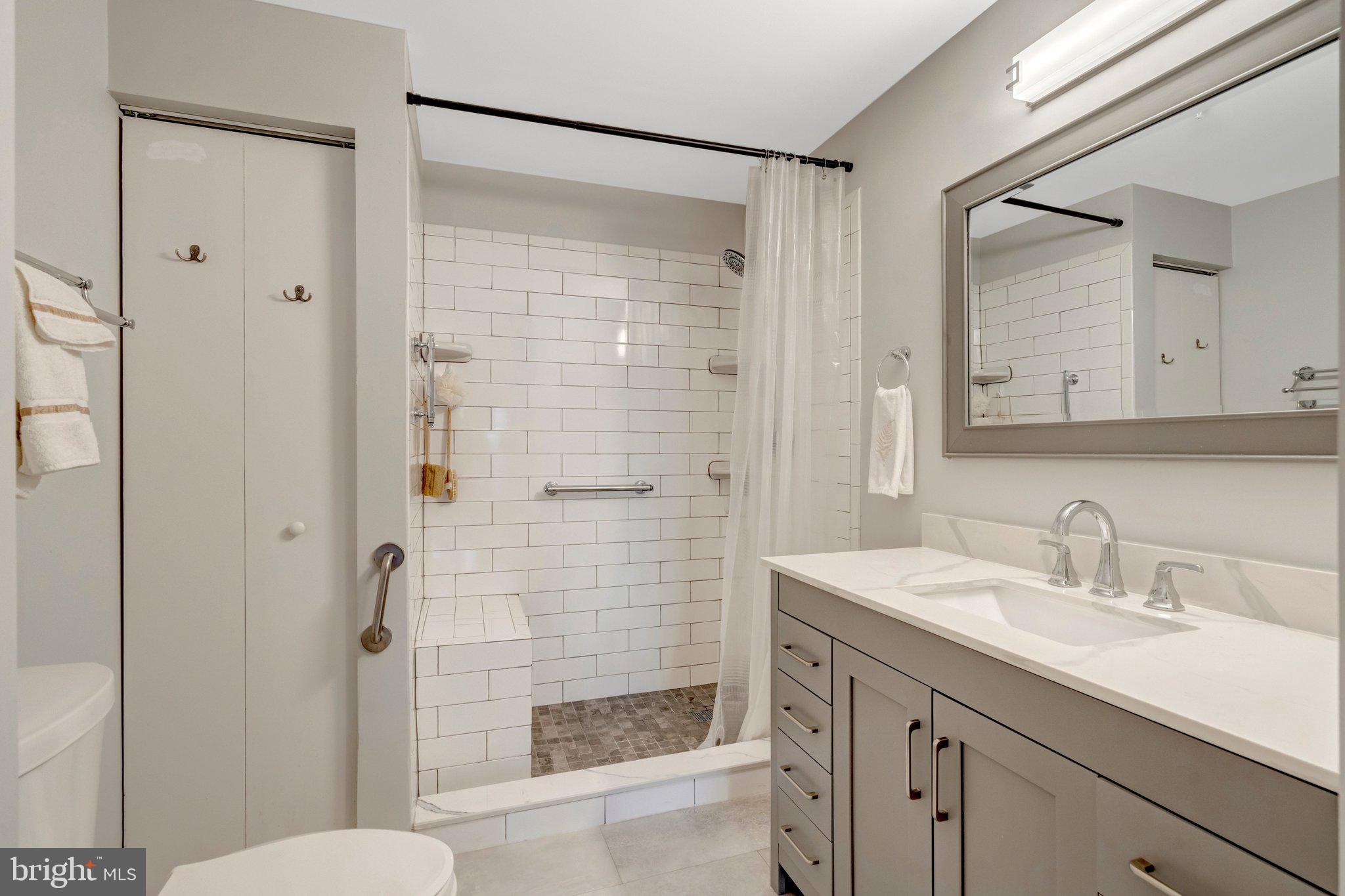 4310 Cannon Ridge Court, Unit 75 Fairfax, VA 22033 - Photo 15 of 29 Primary bathroom - renovated, linen closet