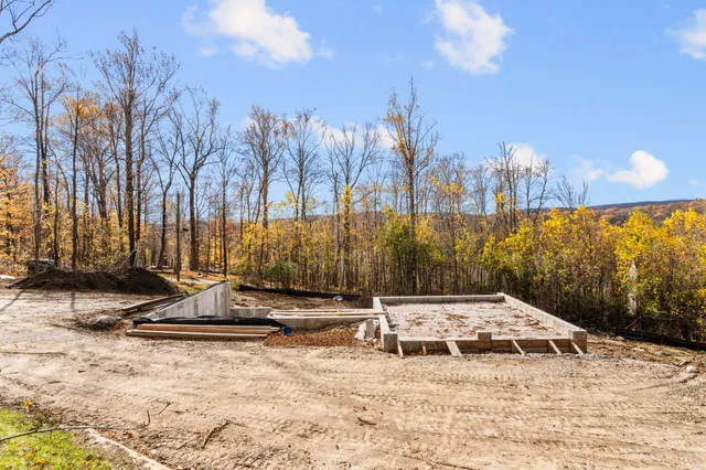 a view of a swimming pool with a house