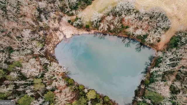 a view of lake from next to house