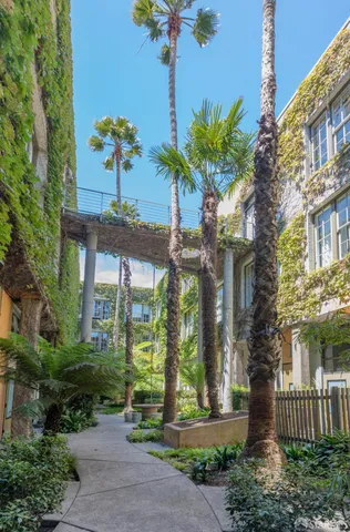 a view of a city with tall buildings