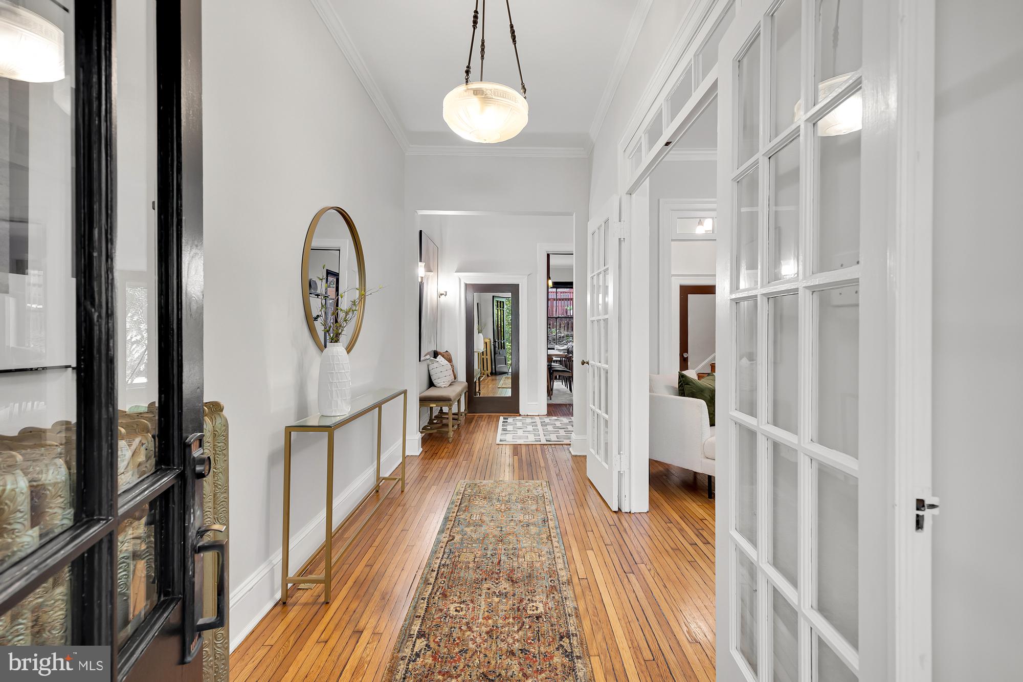 2025 Park Road Northwest Washington, DC 20010 - Photo 7 of 62 Formal foyer with french doors