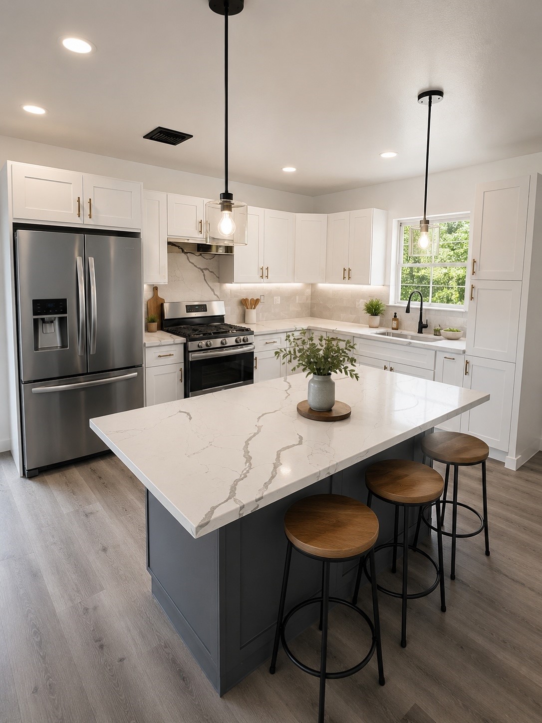 323 Spruce Lake Road Houston, TX 77336 - Photo 7 of 18 Virtually Staged Kitchen (refrigerator is not included in the home sale)