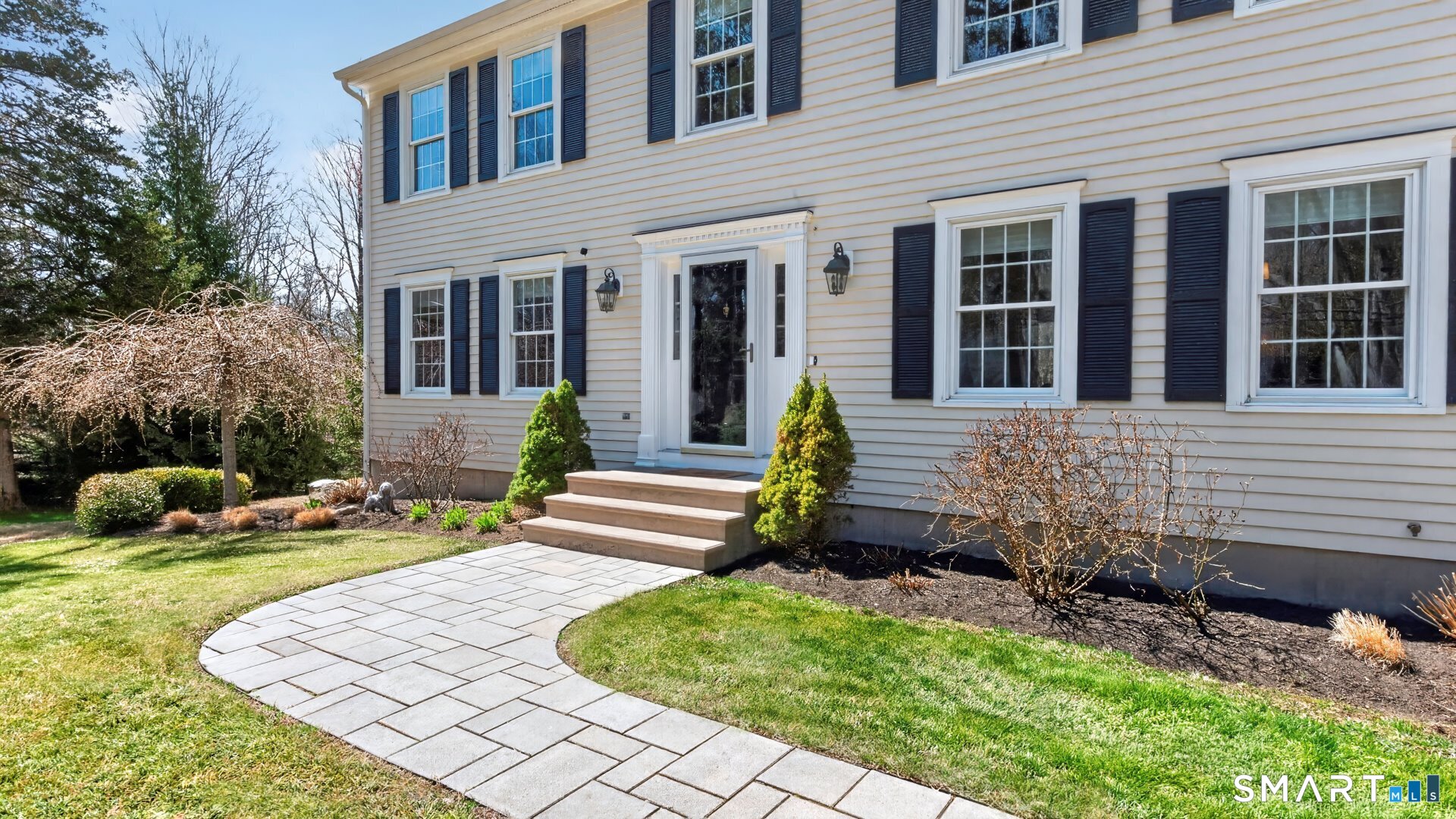 389 Huckleberry Hill Road Avon, CT 06001 - Photo 3 of 35 Inviting stone walkway leads to the front door.