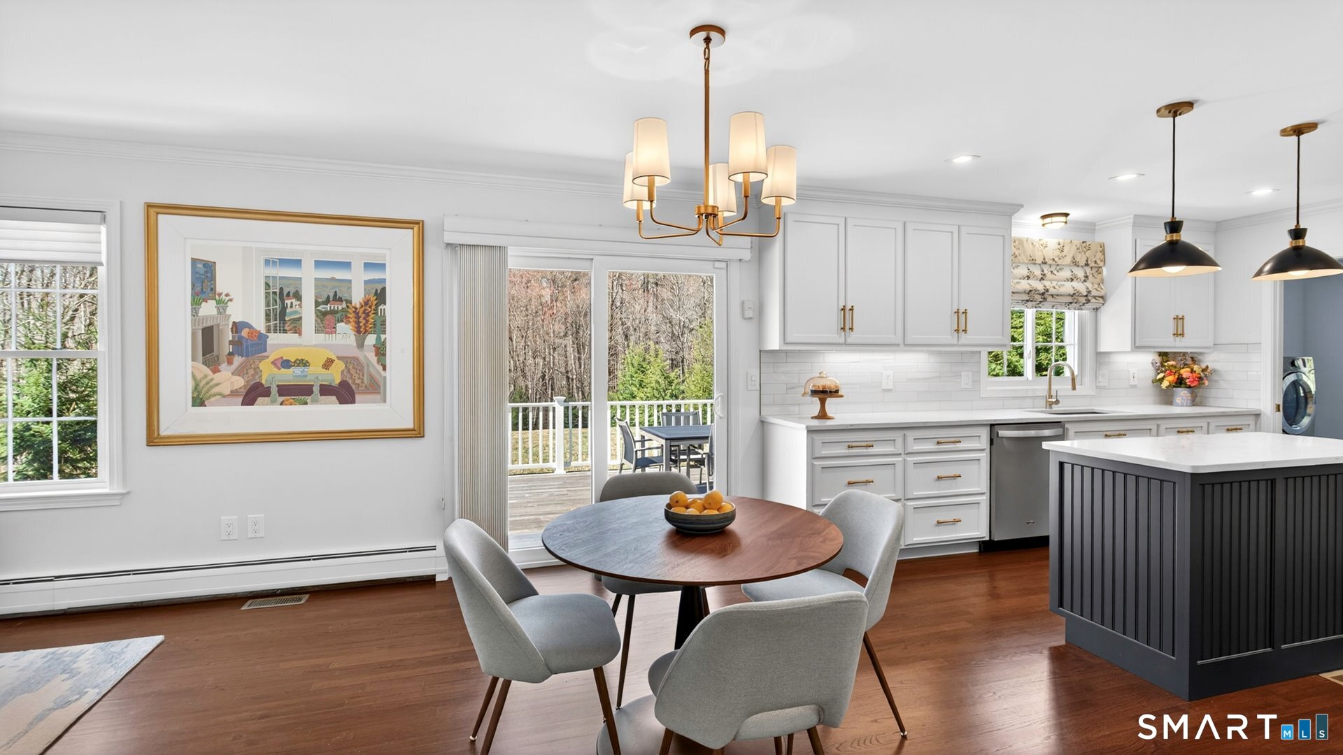 389 Huckleberry Hill Road Avon, CT 06001 - Photo 8 of 35 Dining area in the kitchen with new chic lighting.