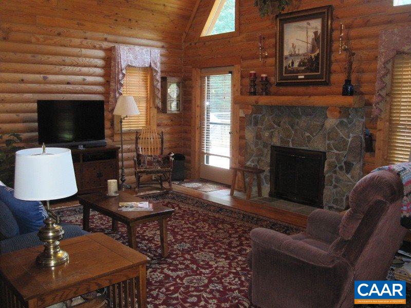 991 Sulphur Spring Road Prospect, VA 23960 - Photo 7 of 45 a living room with furniture a flat screen tv and a fireplace