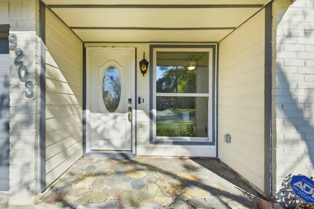 a view of a entryway door of the house