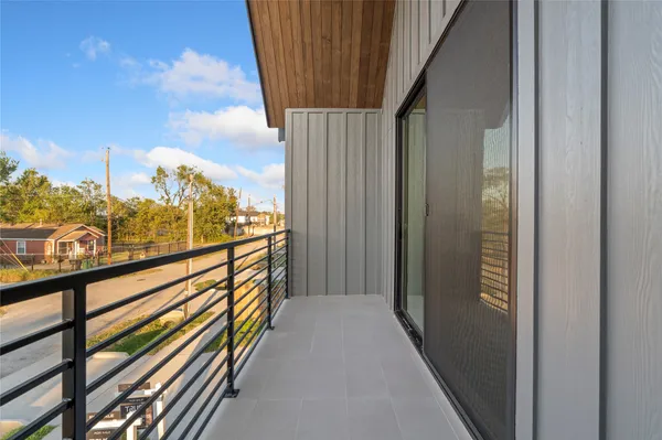 a view of balcony with city view