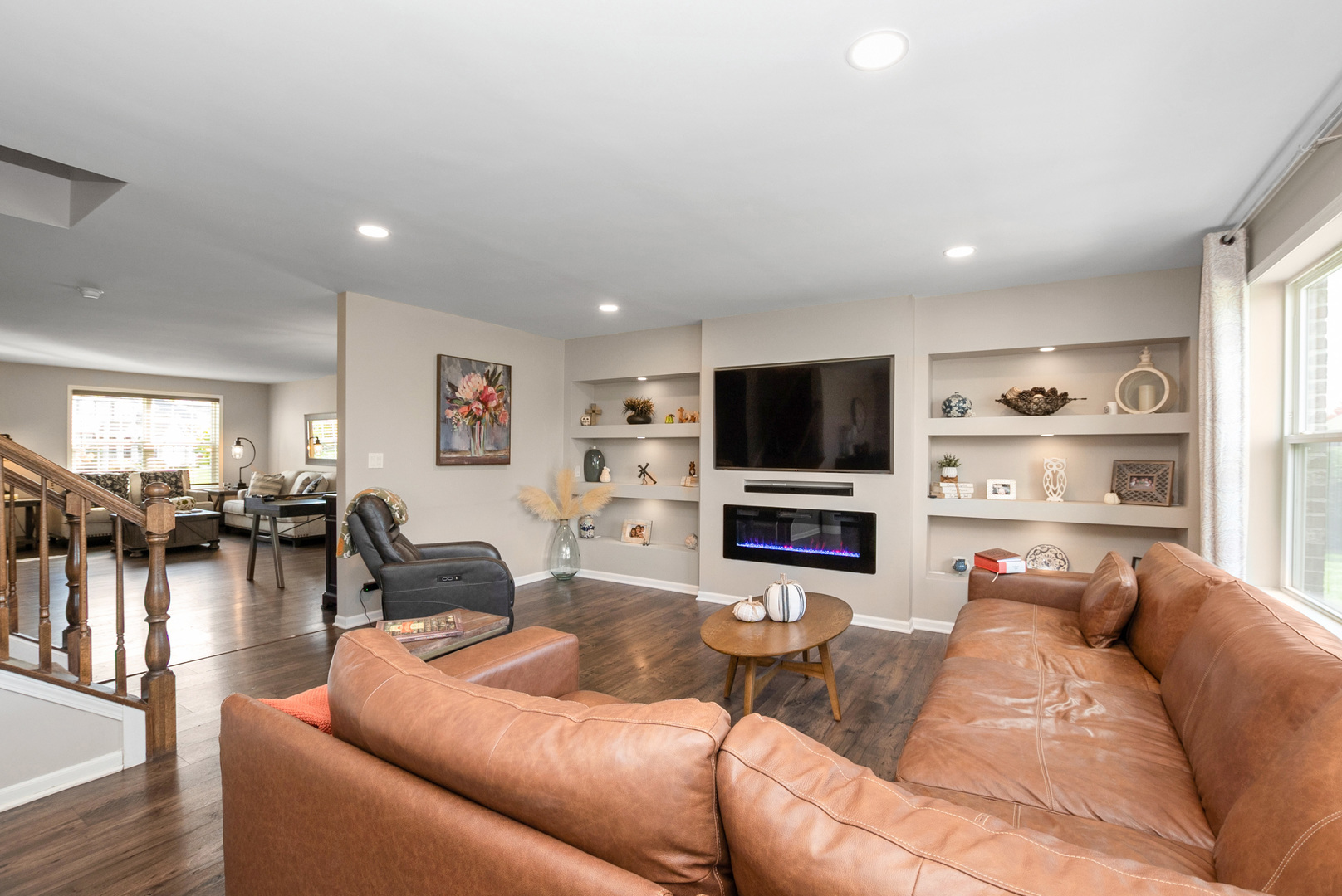 1981 Stapleton Road New Lenox, IL 60451 - Photo 7 of 33 a living room with furniture and a flat screen tv