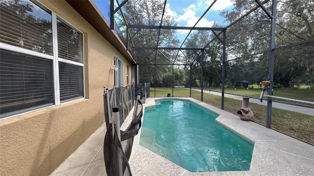 a view of a garden from a balcony