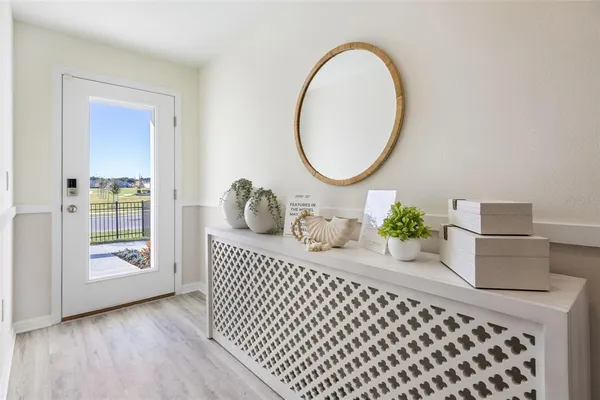 a room with a table and chair