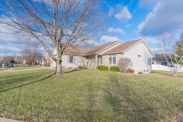 a view of a house with a patio