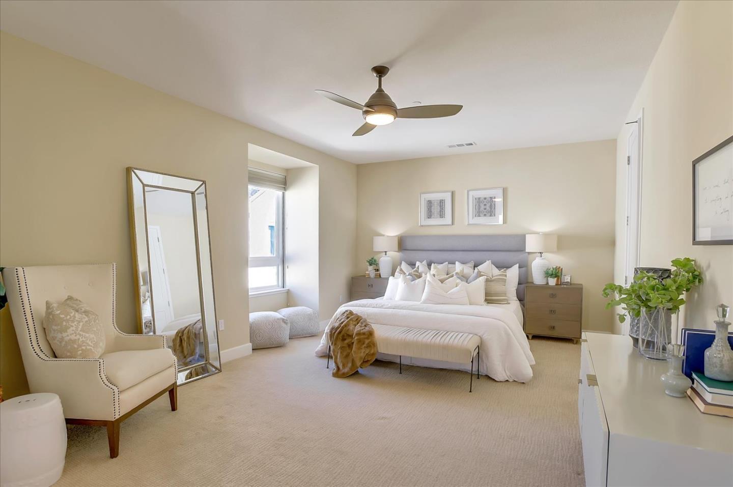 402 Neves Road San Mateo, CA 94403 - Photo 18 of 31 a bedroom with a bed couch and window