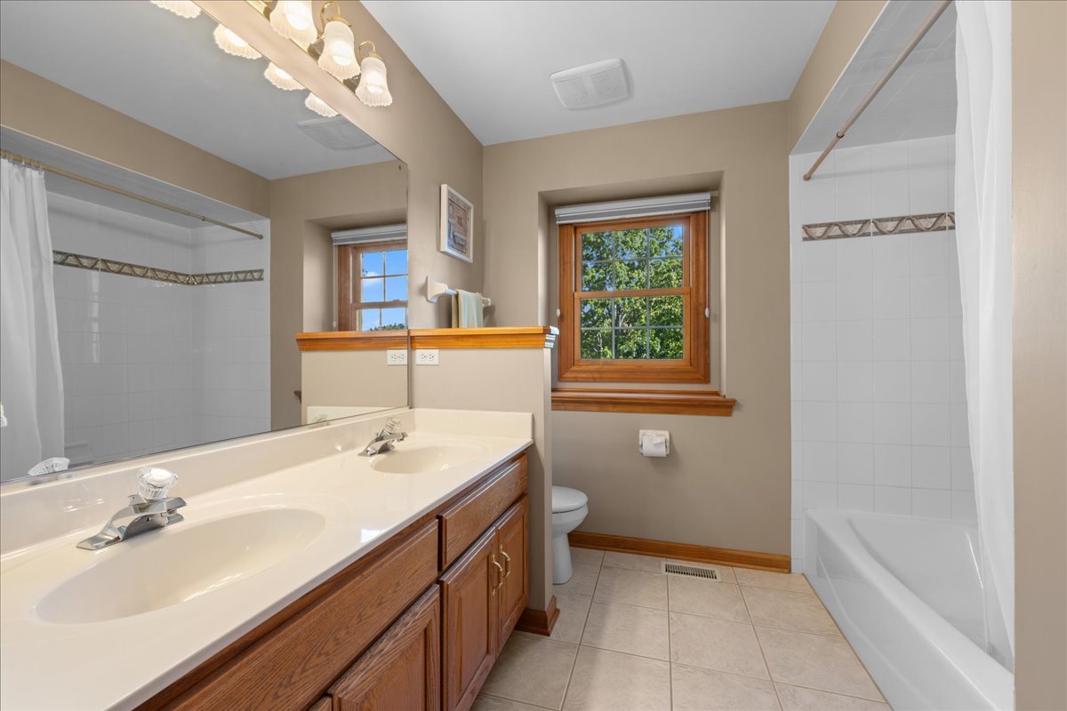 36W824 Red Gate Court St. Charles, IL 60175 - Photo 26 of 39 a bathroom with a sink a vanity and a mirror
