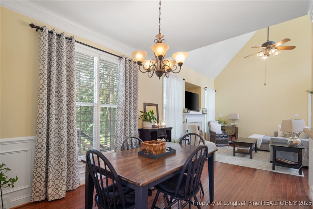 15 London Way Spring Lake, NC 28390 - Photo 16 of 46 a view of a dining room with furniture window and wooden floor
