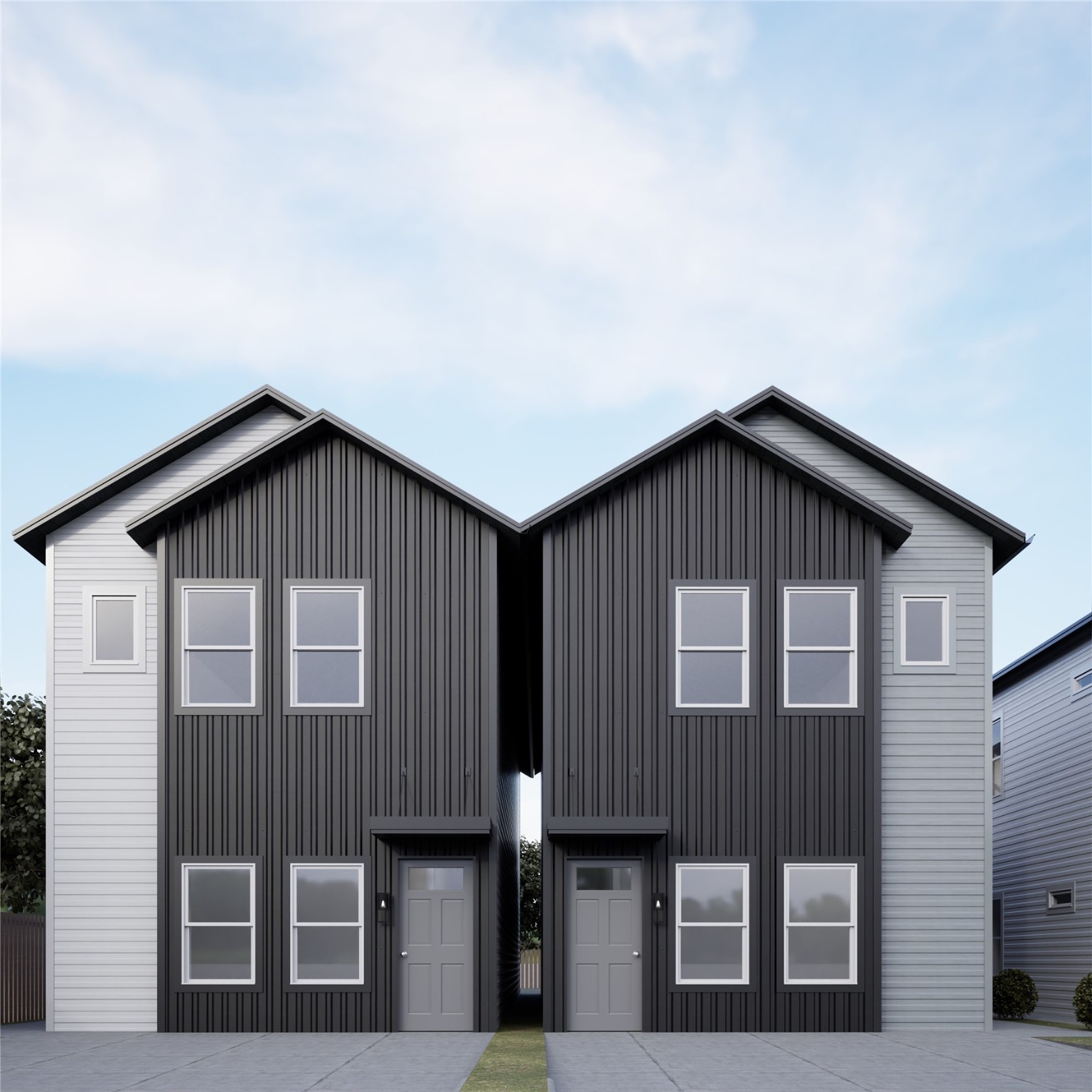 a front view of a house