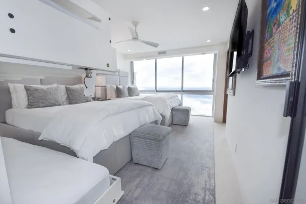 front view of a building with a street