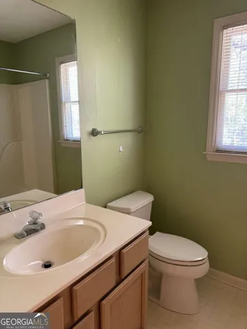 a bathroom with a sink and toilet