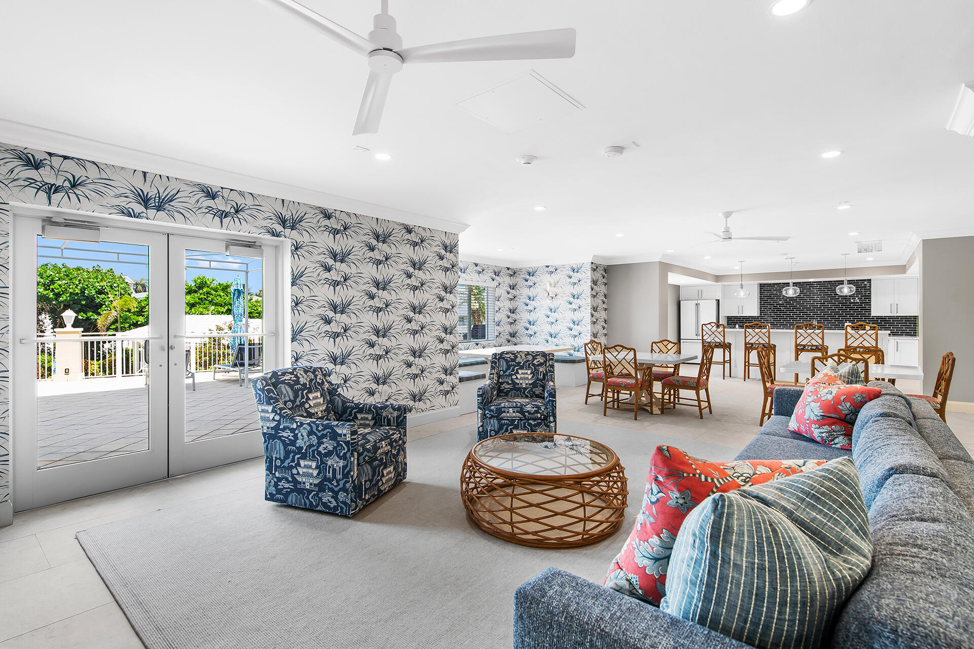 120 North Ocean Boulevard, Unit 202 Delray Beach, FL 33483 - Photo 25 of 32 a living room with furniture garage and a large window