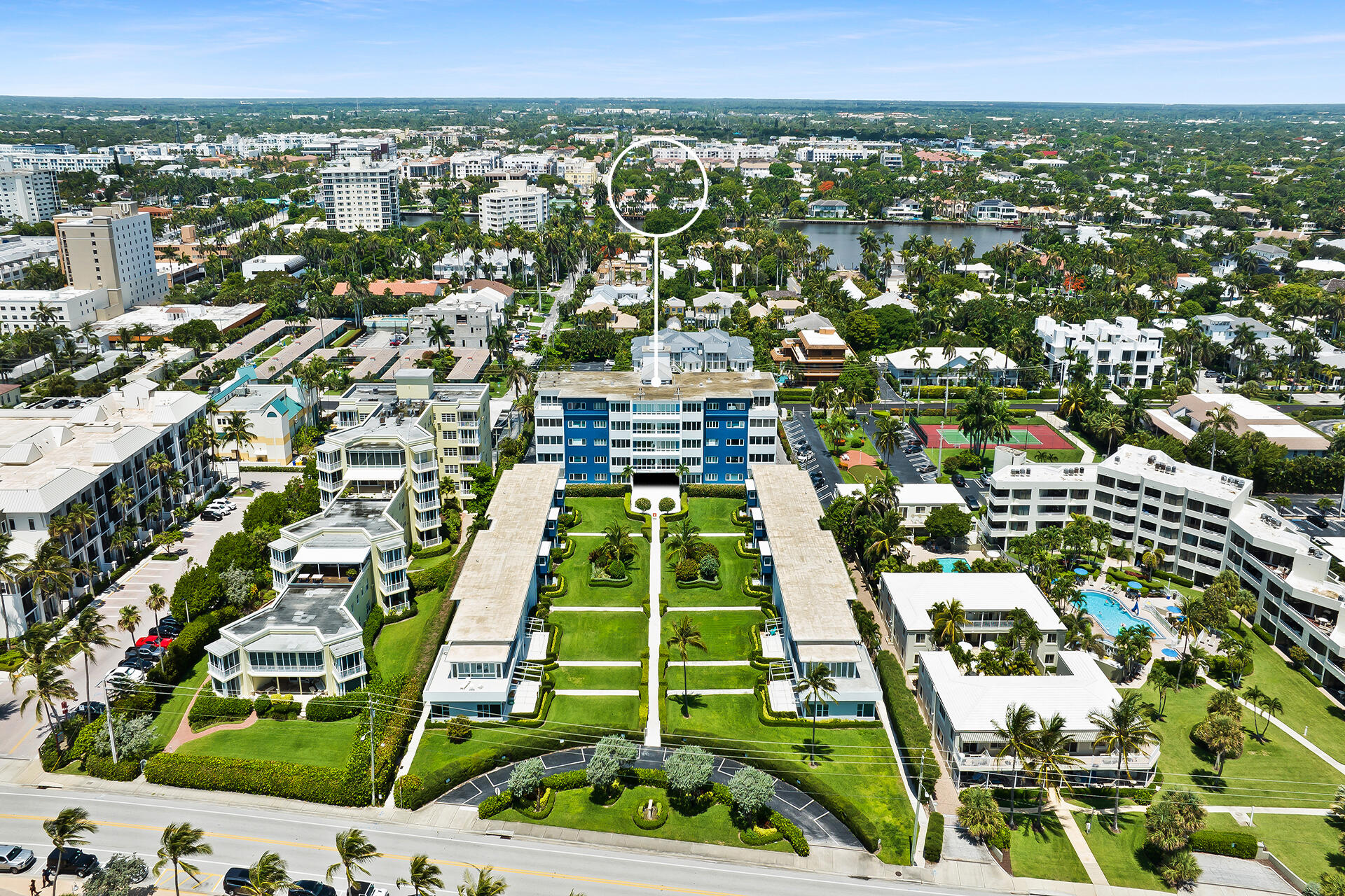 120 North Ocean Boulevard, Unit 202 Delray Beach, FL 33483 - Photo 30 of 32 an aerial view of multiple house