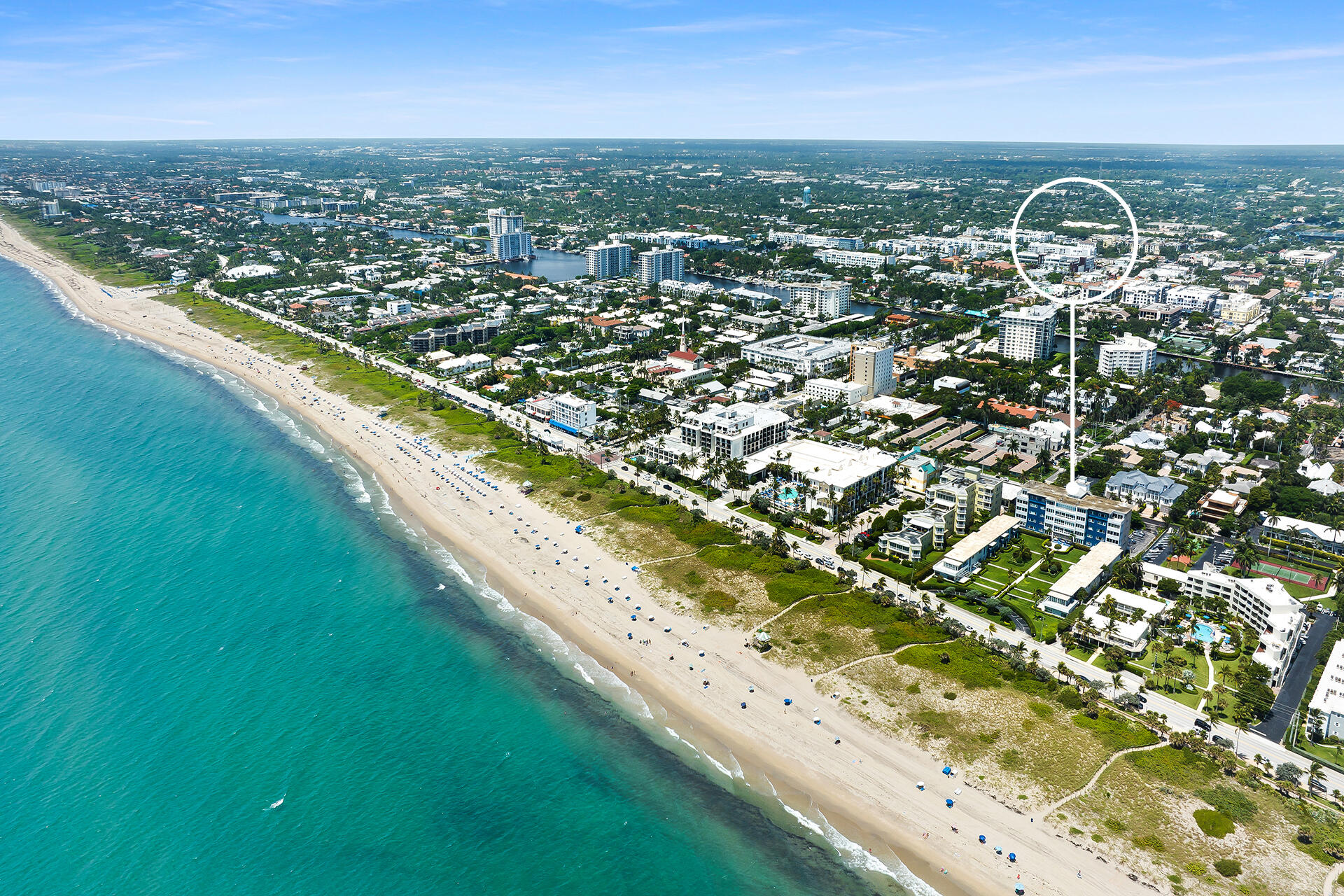 120 North Ocean Boulevard, Unit 202 Delray Beach, FL 33483 - Photo 31 of 32 an aerial view of residential houses with outdoor space and trees