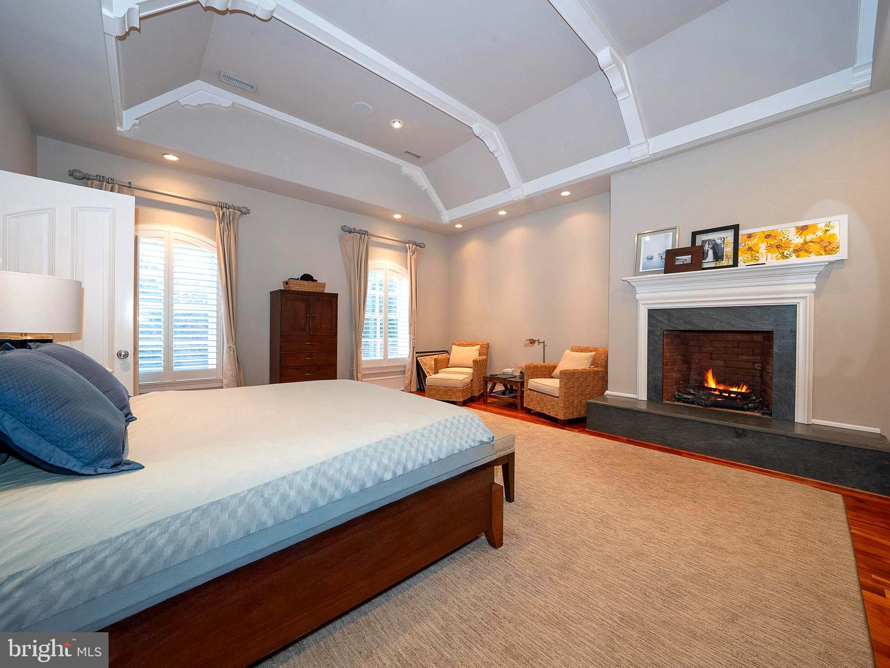 1122 Brynlawn Road Villanova, PA 19085 - Photo 39 of 55 Owners suite with fireplace and vaulted ceiling