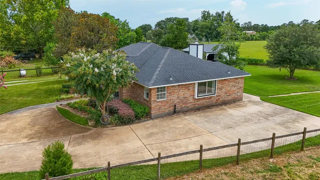 a aerial view of a house