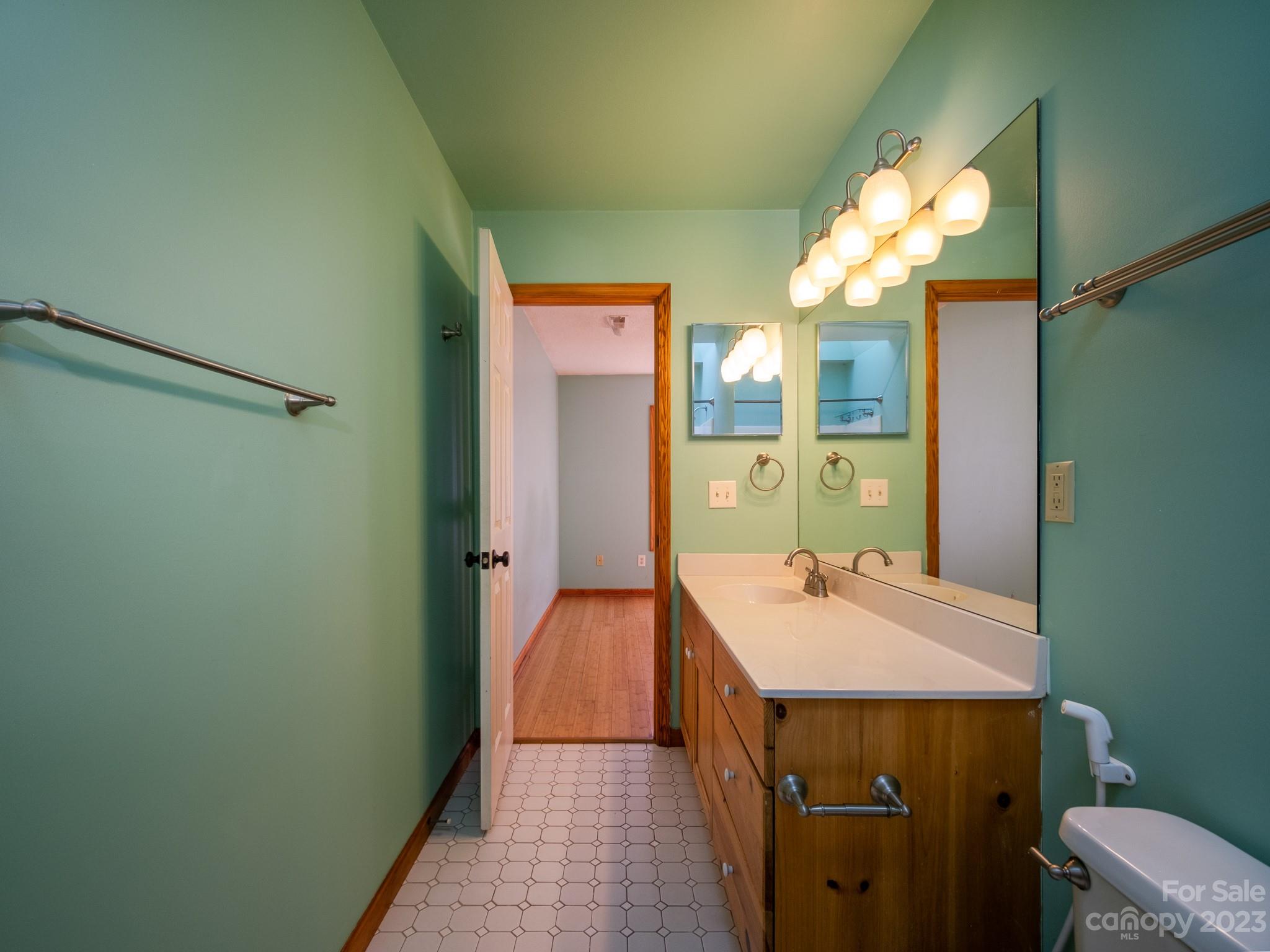 430 Jeep Road Brevard, NC 28712 - Photo 33 of 45 a bathroom with a sink vanity and a mirror