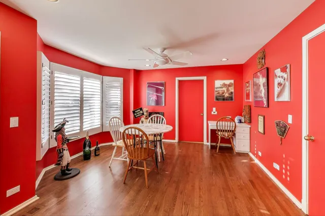 a bathroom with a sink vanity and a mirror