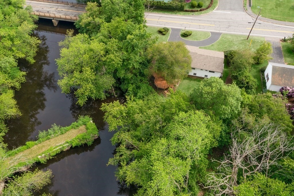 1 Potter Road Framingham, MA 01701 - Photo 40 of 41 an aerial view of a house with swimming pool and garden