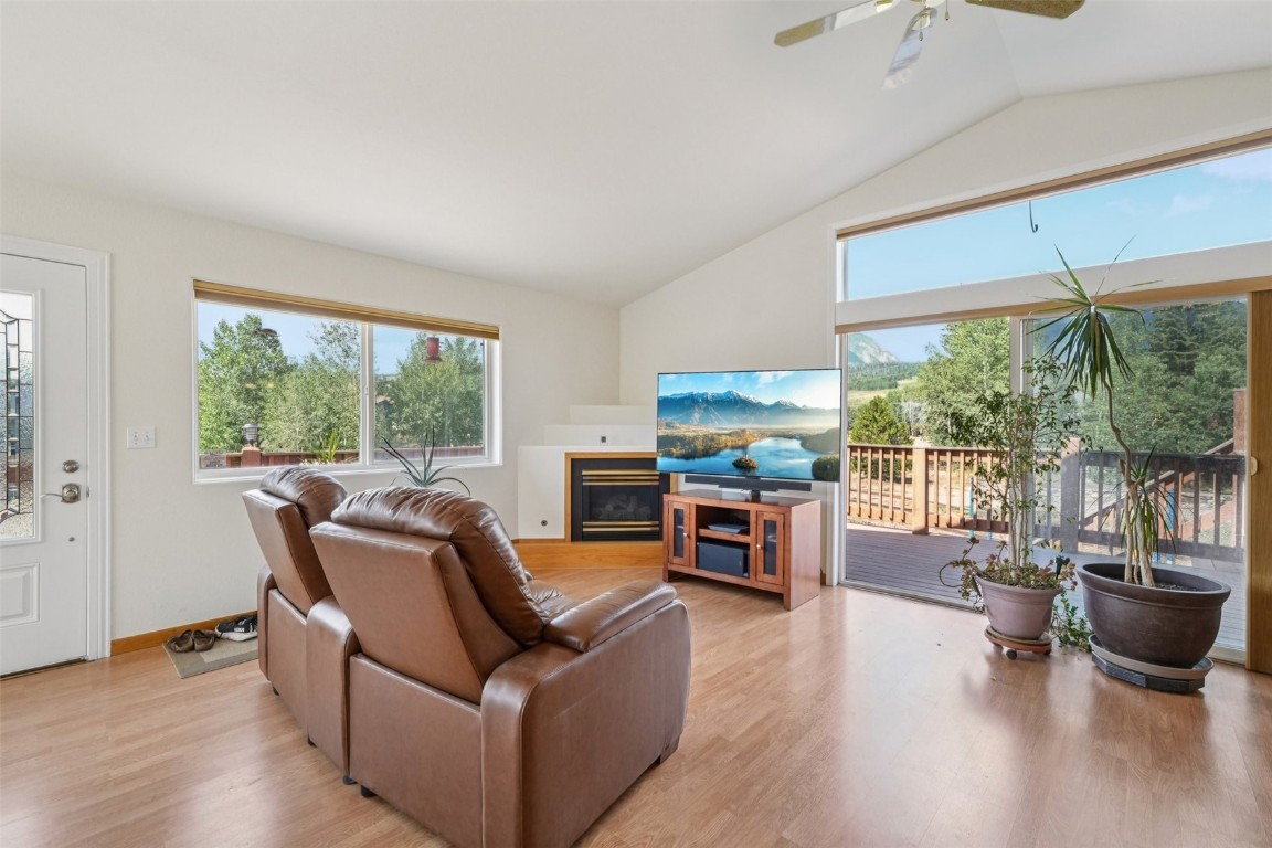 380 Riley Road Silverthorne, CO 80498 - Photo 18 of 49 a living room with furniture and a large window