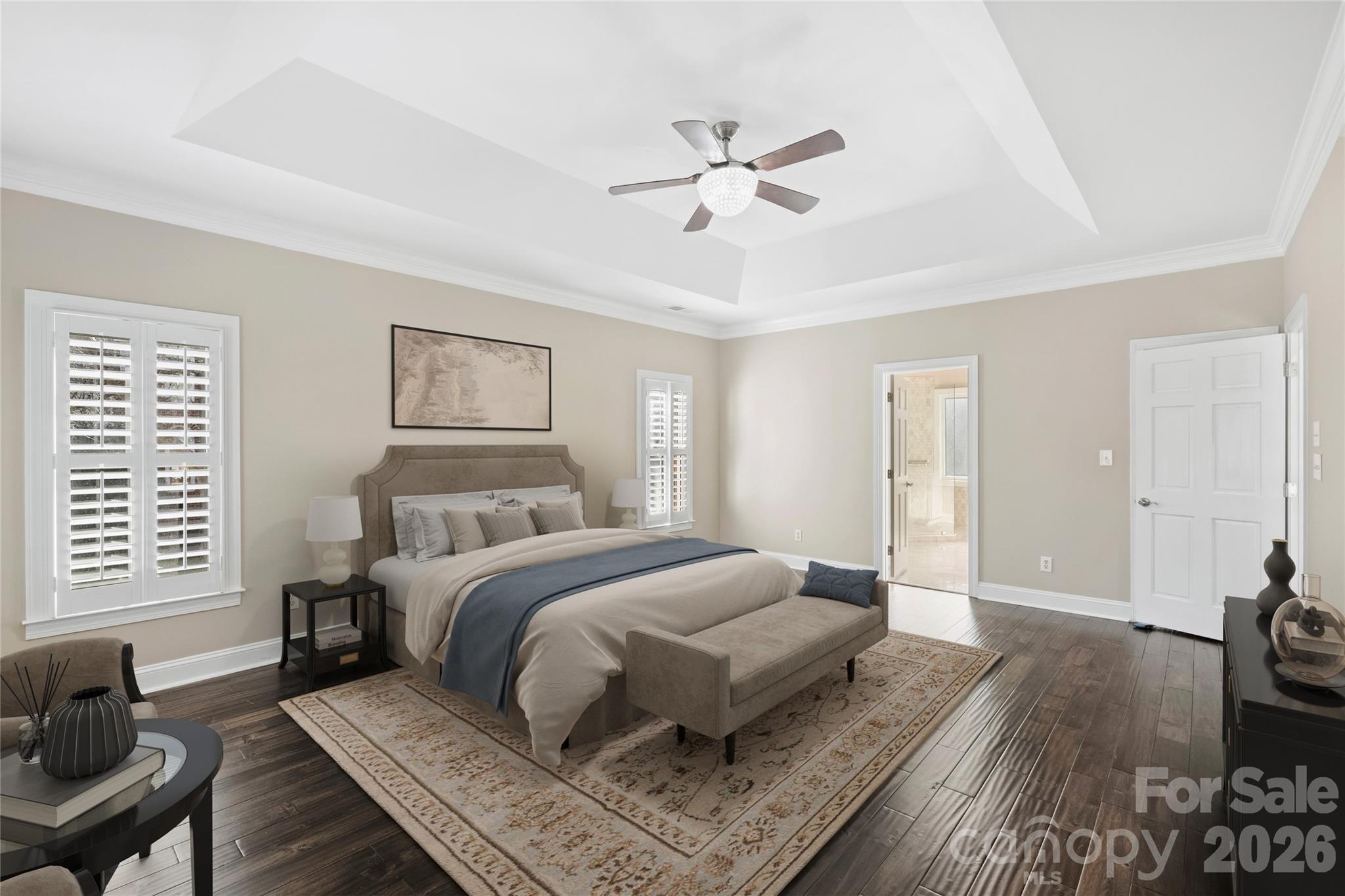 5242 Colony Road Charlotte, NC 28226 - Photo 15 of 34 a bedroom with a large bed and a couch