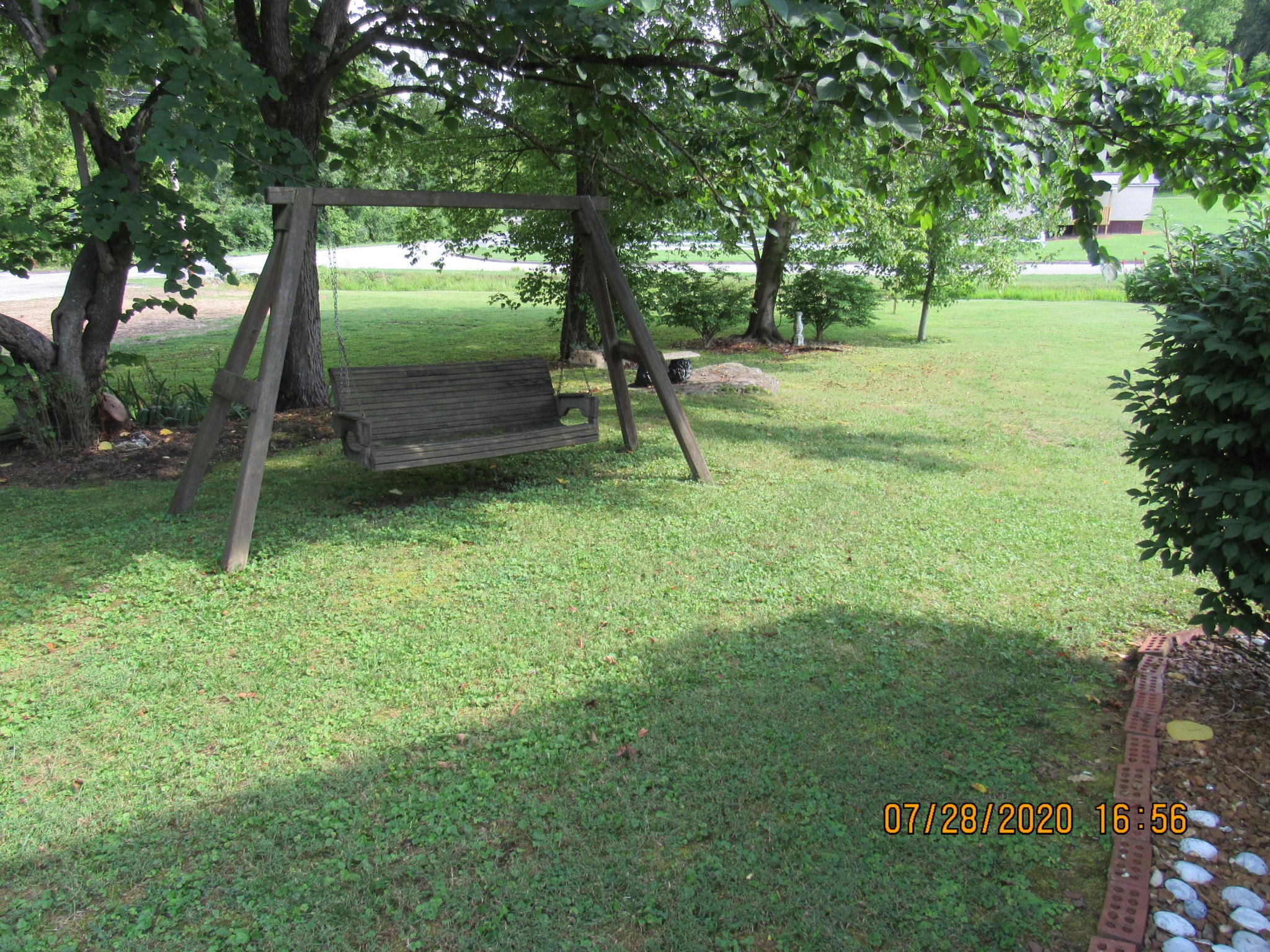 1207 Spring Street Lancing, TN 37770 - Photo 19 of 19 a backyard of a house with lots of plants and large tree