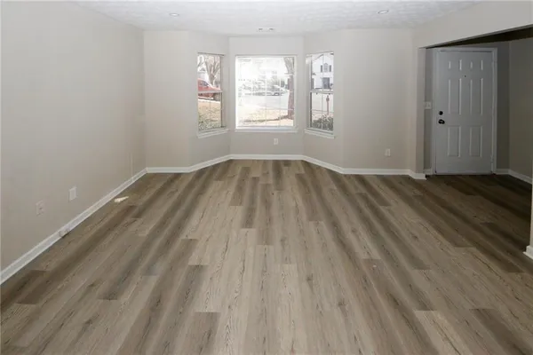 a view of wooden floor in a room