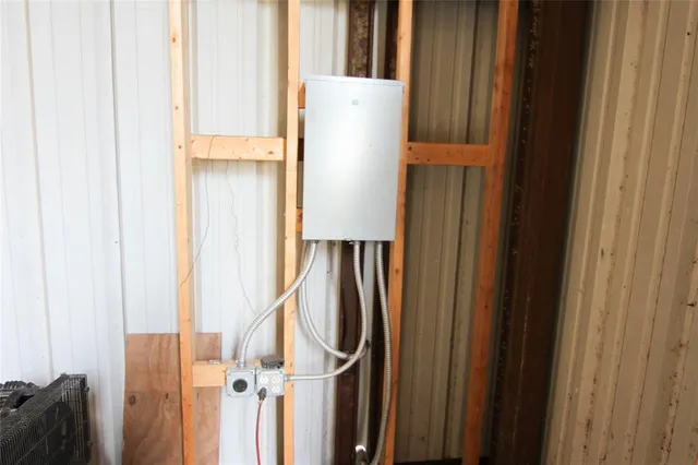 a big room with lots of trees in it