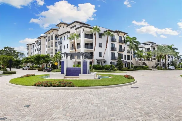 a view of building with yard
