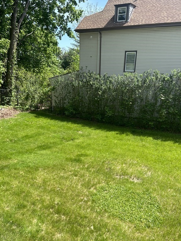 46 Tatman Street Worcester, MA 01607 - Photo 31 of 31 a view of a backyard with plants and large trees