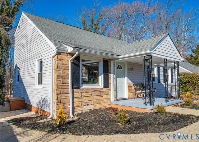 a view of a house with a patio