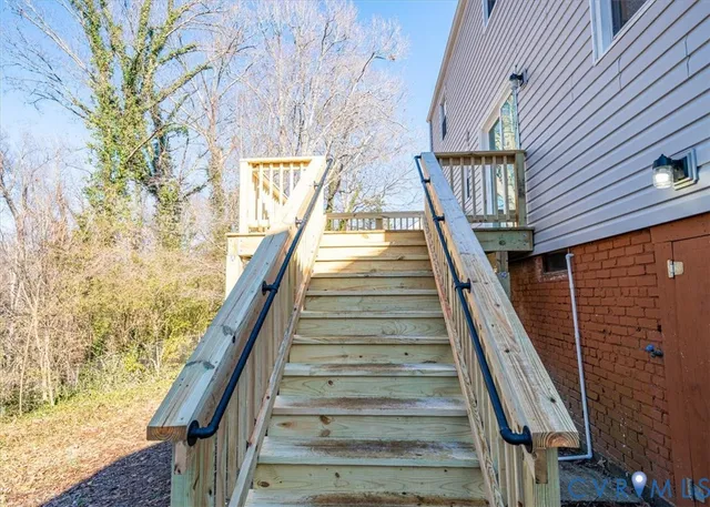 a view of outdoor space and deck
