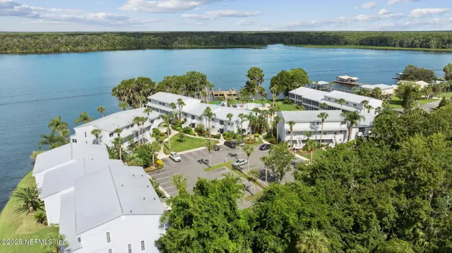 a view of a lake with a mountain
