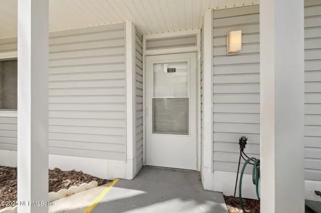 a view of front door of house
