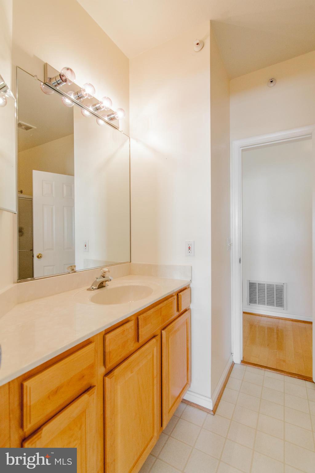 12008 Amber Ridge Circle, Unit A301 Germantown, MD 20876 - Photo 15 of 22 a bathroom with a sink and a mirror
