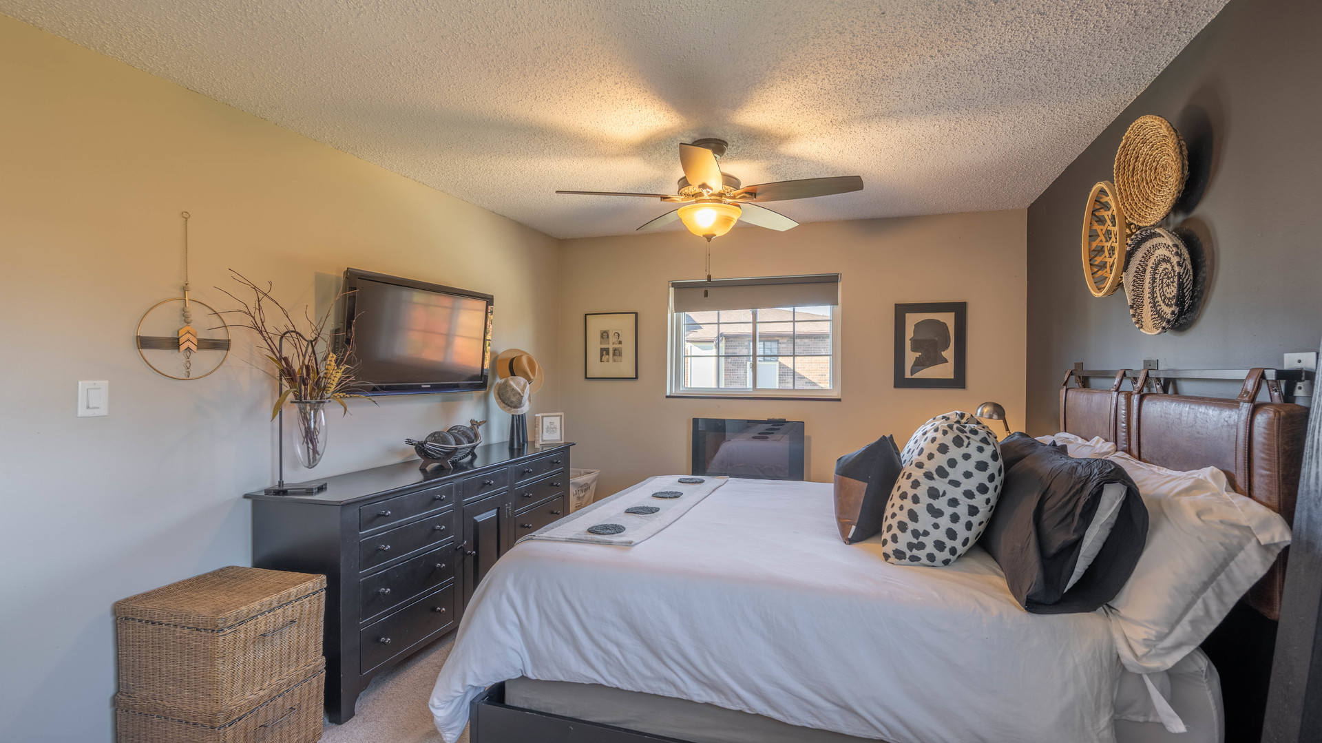 1234 Chalet Road, Unit 301 Naperville, IL 60563 - Photo 12 of 18 a bedroom with a bed and a flat screen tv