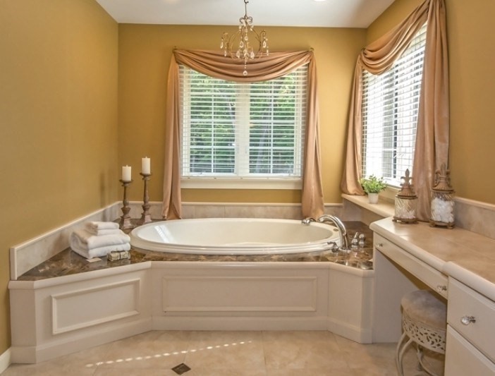 41 Christopher Drive Westfield, MA 01085 - Photo 22 of 42 a bathroom with a granite countertop sink and a bathtub