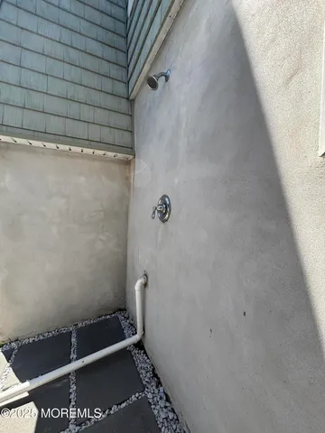 a bathroom with a window